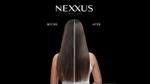 Nexxus 製品を使用する前と使用後の女性の髪。