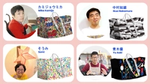パラアーティスト4名の顔写真とトートバック